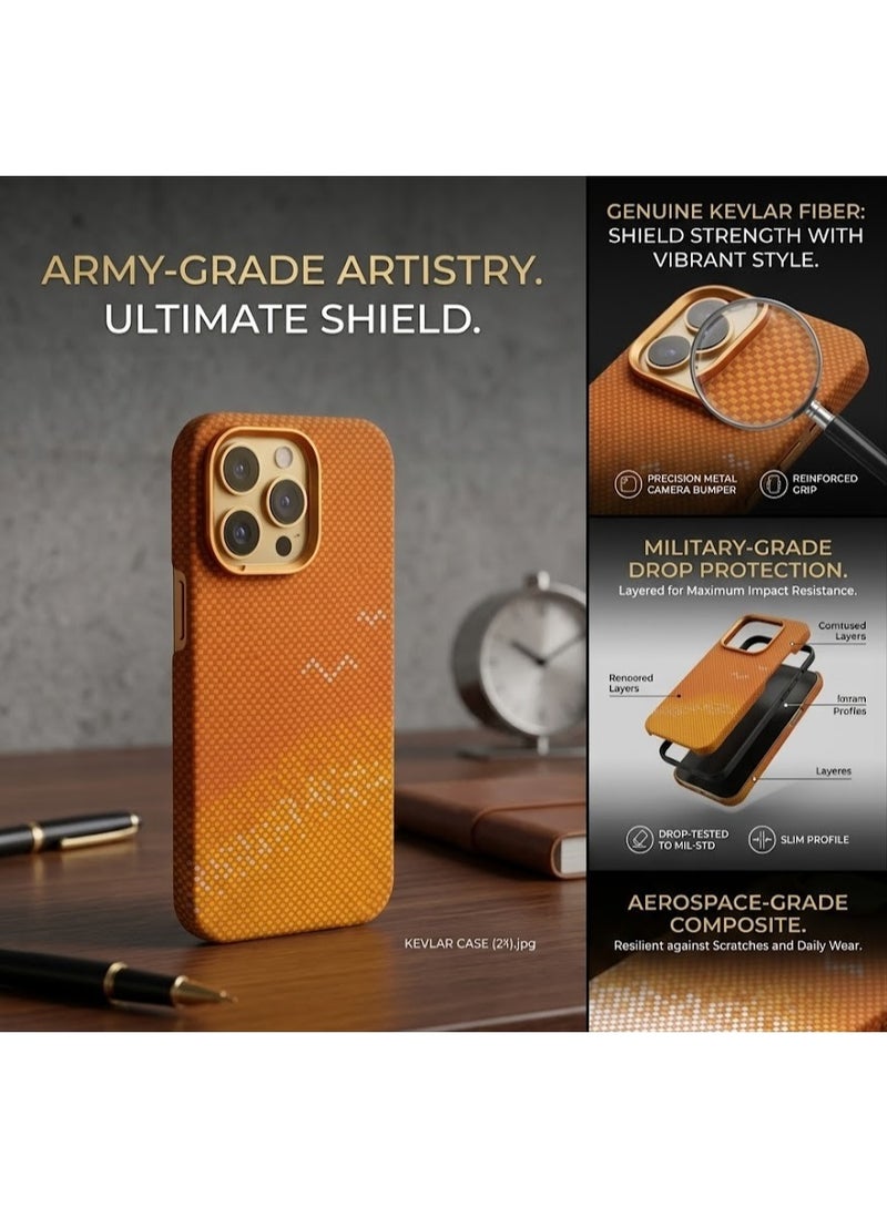 جراب iPhone 17 Pro Max بتصميم كيفلر، جراب Magsafe فائق النحافة من ألياف الكربون، غطاء حماية متين للغاية من ألياف الأراميد ذات الجودة العسكرية - Image 4