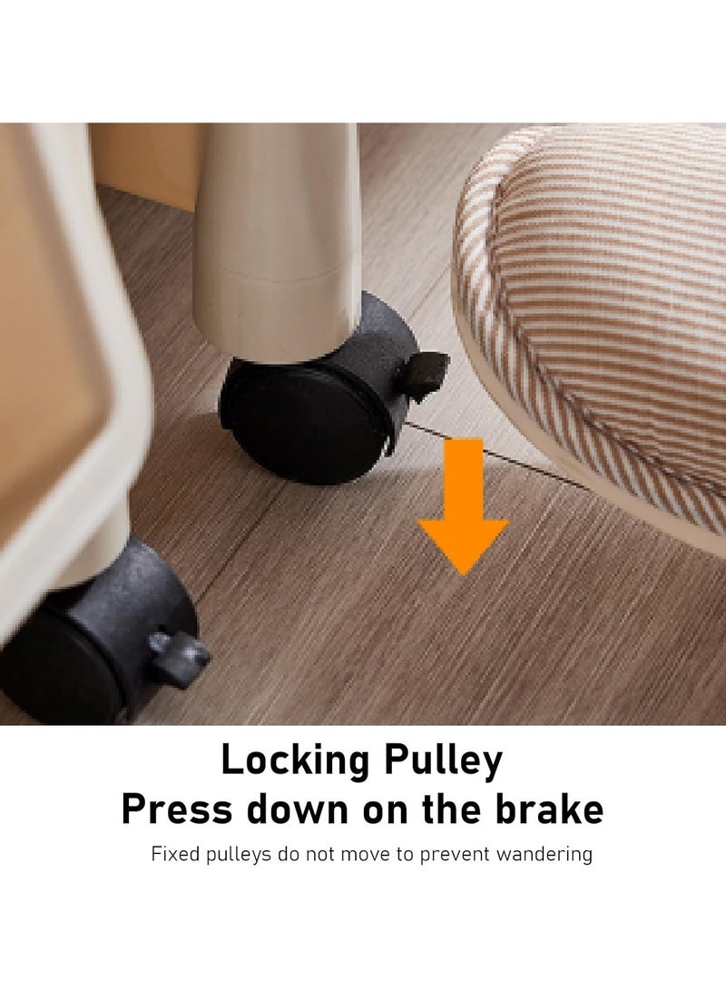 آسي بلاي رف تخزين متحرك متعدد الاستخدامات مكون من 5 طبقات مع غطاء، بأسلوب حديث وبسيط، رف كتب قابل للإزالة، مصنوع من مواد متينة، سهل التركيب ويوفر تخزينًا مريحًا للمطبخ والحمام وغرفة الغسيل. - Image 5