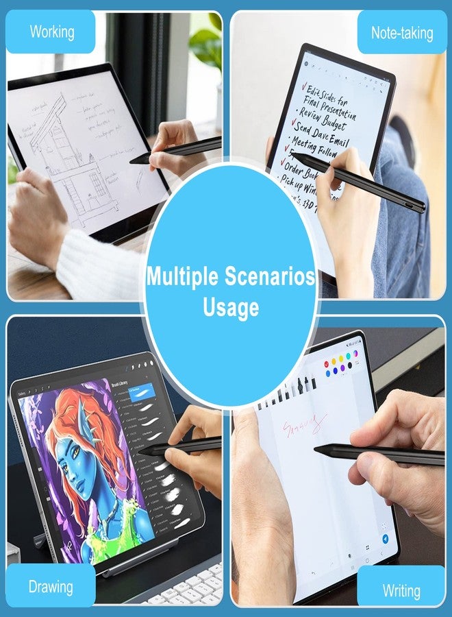 EDIVIA Active Stylus Pencil for Samsung Galaxy Tablet A9 A8 A7,New Plastic Point Tip with Precise and Accurate Drawing Pencil Compatible with Samsung Galaxy Tablet A9 A8 A7 Stylus Pen,Black - Image 5