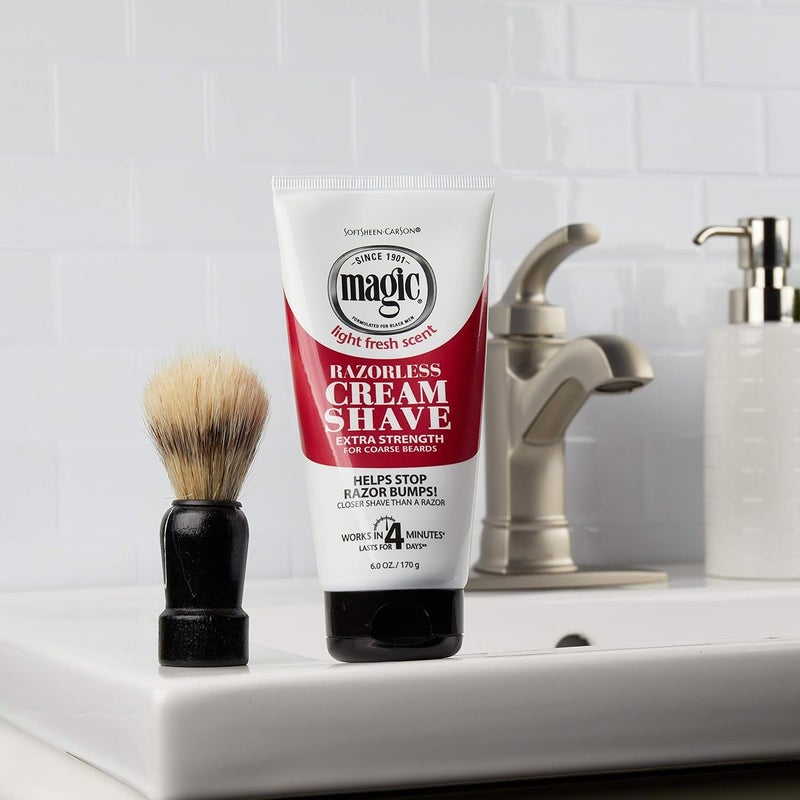 Magic Razorless Cream Shave Extra Strength 6 Ounce (177ml) (6 Pack) - Image 2