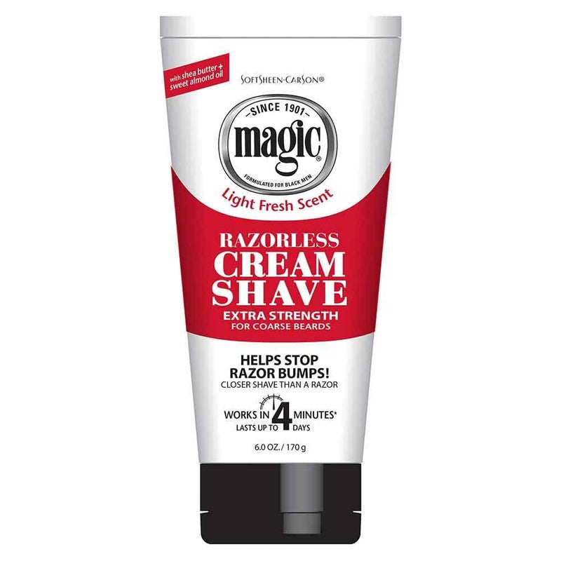 Magic Razorless Cream Shave Extra Strength 6 Ounce (177ml) (6 Pack) - Image 1