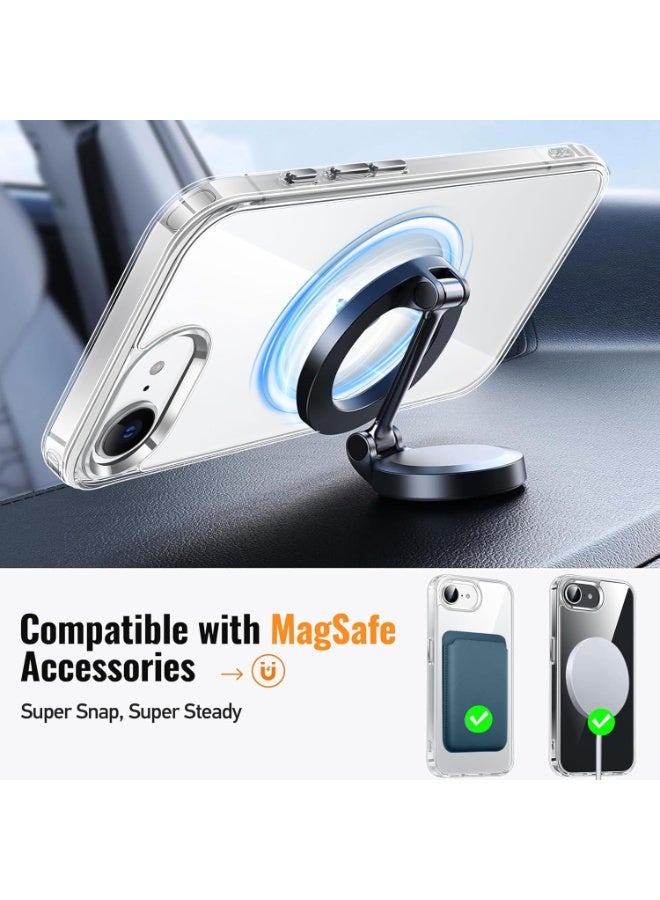 Muzz Compatible with Iphone 16e Clear Case Iphone 16e Magnetic Case Slim Transparent Flexible Shockproof Bumper Hard PC Back Phone Magnetic Case for Iphone 16E 2025 Mag safe Case - Image 2