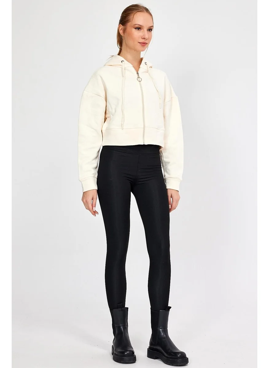 Alexander Gardi Hooded Raised Crop Cardigan (B23-31303)