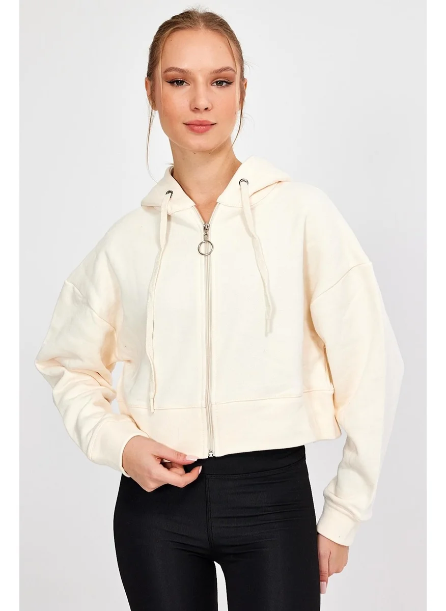 Alexander Gardi Hooded Raised Crop Cardigan (B23-31303)