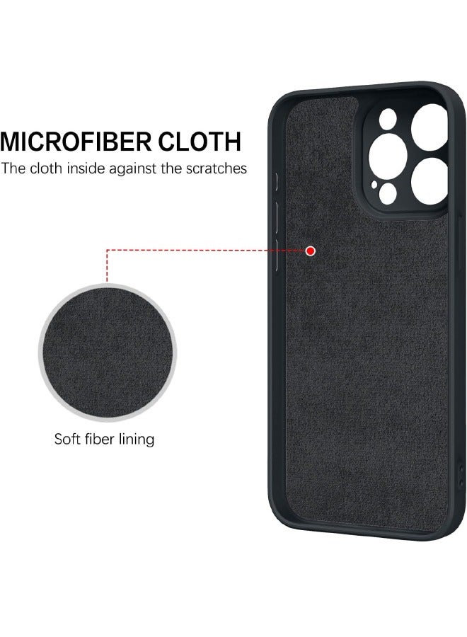 iPhone 15 Pro Max Case, Slim Soft Silicone Rotatable Ring Holder, Support Magnetic Car Mount, Anti-Scratch Non-Slip and Shockproof Protective Cover for iPhone 15 Pro Max 6.7 inch, Black - Image 5