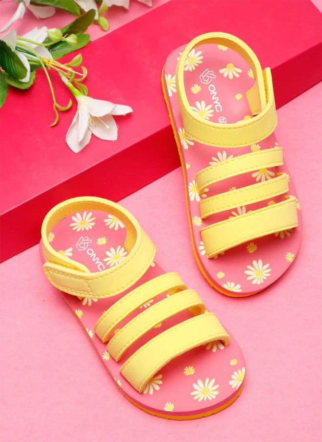 ONYC Store أحذية فلات زهرية وصفراء مميزة من ONYC للفتيات - Image 1