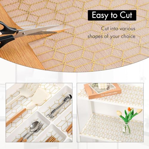 Porslin Shelf Covers for Kitchen and Wardrobe - 45cm x 5m Non-Slip Waterproof Liners for Cabinets, Drawers, Cupboards Non-Adhesive EVA Shelf Mats, Protect Surfaces, Easy to Cut and Clean - SL18 - Image 4
