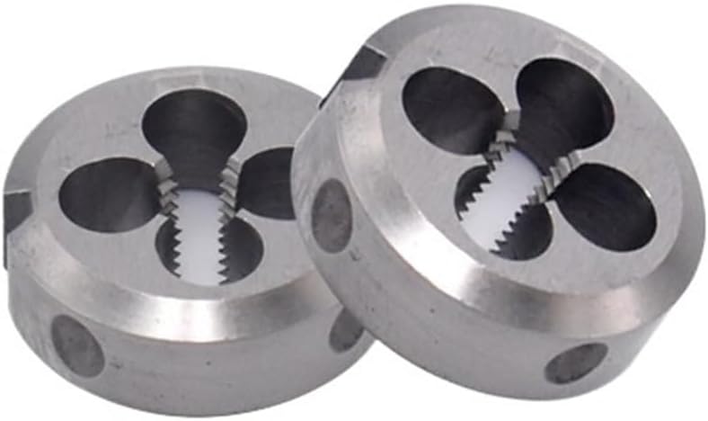 Round Threading Dies Round Threading Die HSSE Metric Fixed Round Die M2X0.4 M3X0.5 M4X0.7 M5X0.8 M6X1 M8X1.25 M10X1.5 M12X1.75 M14X2 M16X2 Thread Screw Threading Die(M6X1)(M8x1.25) - Image 1