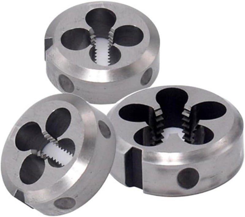 Round Threading Dies Round Threading Die HSSE Metric Fixed Round Die M2X0.4 M3X0.5 M4X0.7 M5X0.8 M6X1 M8X1.25 M10X1.5 M12X1.75 M14X2 M16X2 Thread Screw Threading Die(M6X1)(M8x1.25) - Image 2