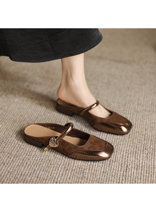 AME Fashion Design Slippers Women 2025 New Leopard Print Slip-on Mule Slippers For Outdoor Wear - Image 2