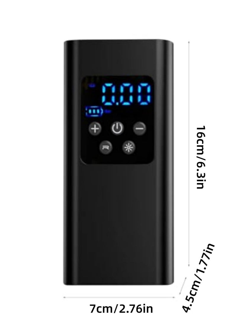 BS Air compressor tire inflator (4 nozzles) | 6000mAh battery | Car tire inflator | Digital tire inflator | Portable wireless bicycle air pump | With dual digital display | 150 PSI car tire inflator with LED indicator | Suitable for cars, motorcycles, bicycles, balls, air mattresses, pool floats, and vacuum bags. - Image 4