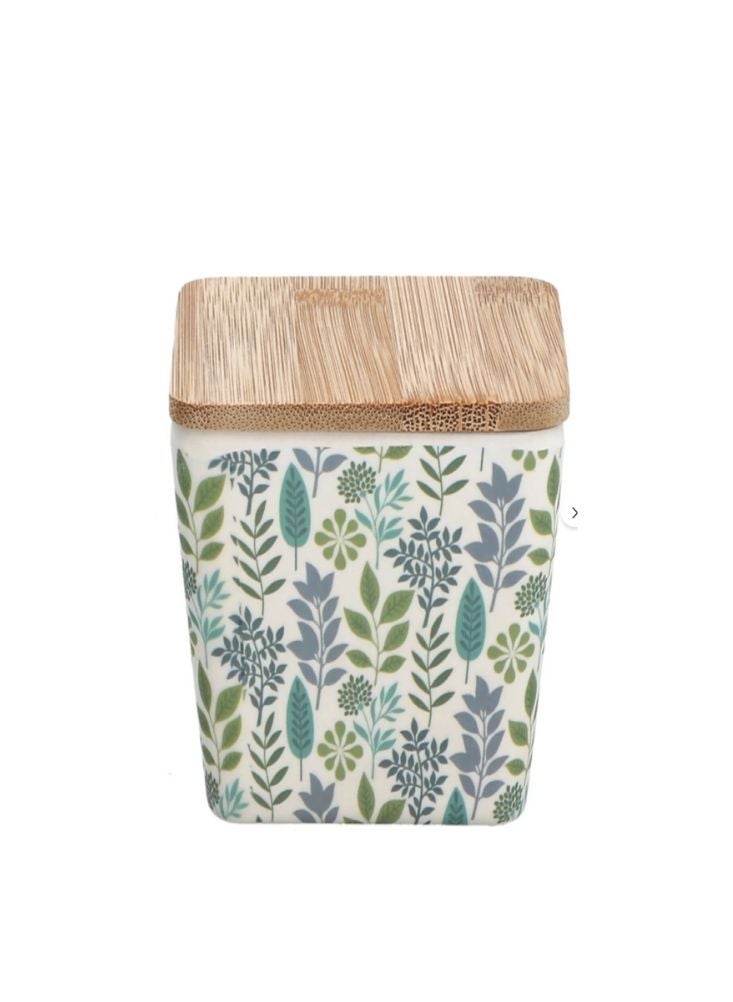 Ceramic Food Storage Container with Bamboo Lid 330ml - Image 1