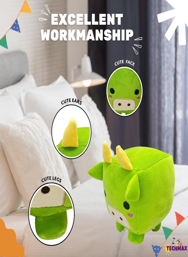TechMax Solution Cute Square Green Pig Plush Soft Toy - Image 4