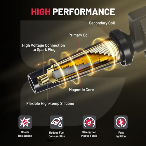 BDFHYK Ignition Coils Pack Compatible with Chevrolet Sonic Trax Cruze Limited Aveo Aveo5 Pontiac G3 Wave Suzuki Swift+ l4 1.8L Coil for UF620 D517A D517C GN10234 C803 IC723SB E1120 5C1703 Set of 1 - Image 4