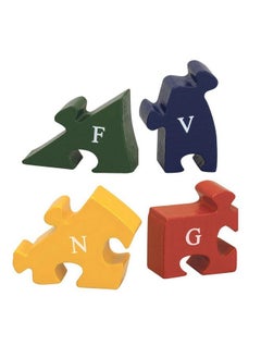Bits and Pieces Wooden Alphabet Giraffe Puzzle Learn Abcs And 123S Colorful Large 3/4 Inch Thick Non Toxic Paint  - Image 5