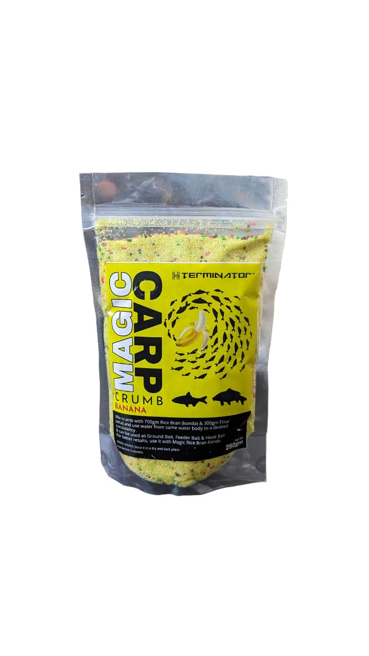 AUF HTERMINATOR Magic CARP Crumb for FISHING-250GM (Banana) - Image 1
