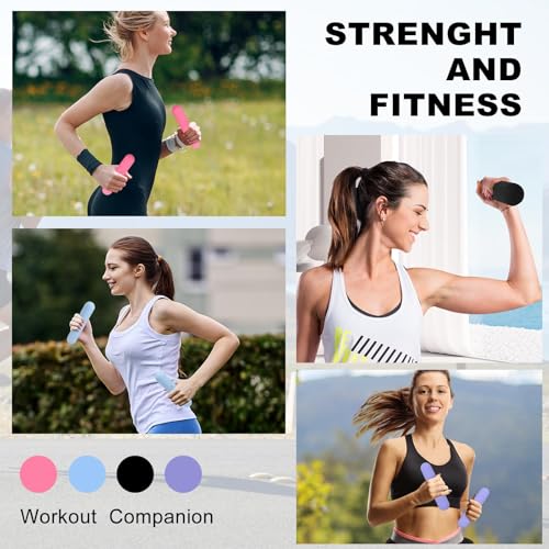 TOSAMC Dumbbell Hand Weight Bars for Women,3lbs Dumbbells Set of 2 for Walking,Workout,Pilates,Strength Training, Gym,Running,Yoga, Dance, Aerobics, Cardio Color Blue - Image 4