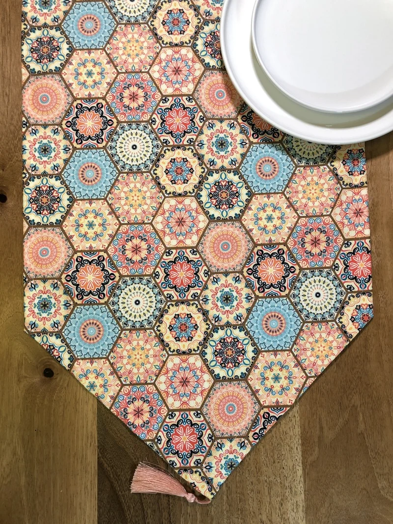 Desenİzmir Patternİzmir Yavruağzı Ceramic Patterned Runner Cover