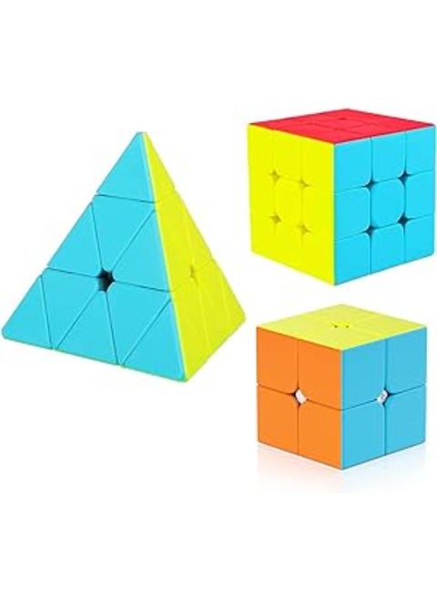 Speed Rubik's Cube, Multiple Options of Rubik's Cube 2x2, 3x3, 4x4 and Pyramid Cube, Educational Toy Cubes Suitable for Ages 5/6+, Toy Gift for Various Festivals