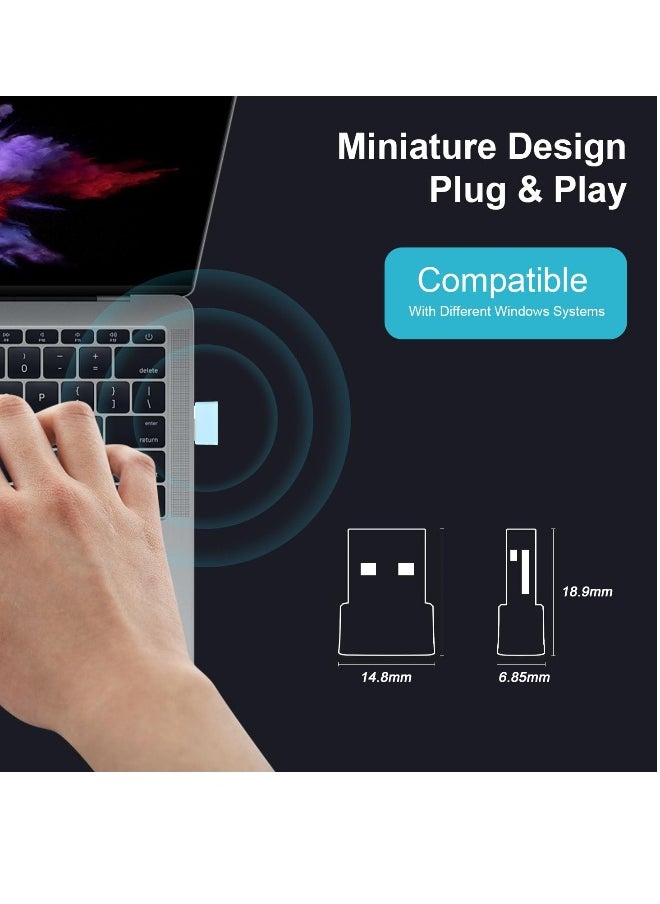 Generic USB WiFi Adapter for Desktop PC, 150Mbps 2.4GHz PC WiFi Adapter Nano Size WiFi Dongle, Wireless Network Adapter for Desktop Computer Laptop, WiFi Dongle, WiFi Antenna  - Image 3