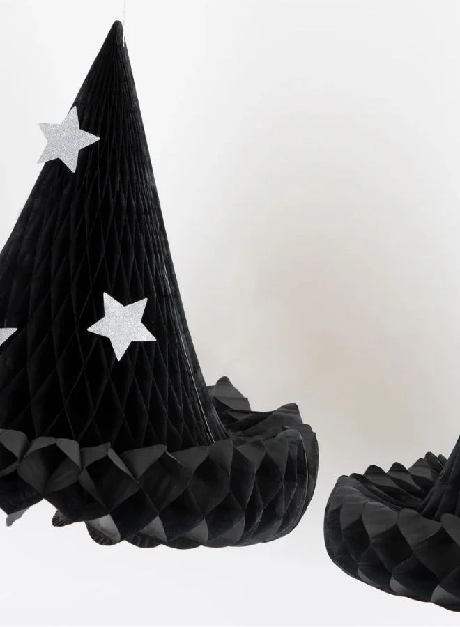 Meri Meri Hanging Honeycomb Witch Hat Decorations