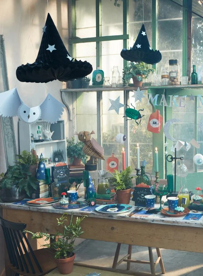 Meri Meri Hanging Honeycomb Witch Hat Decorations