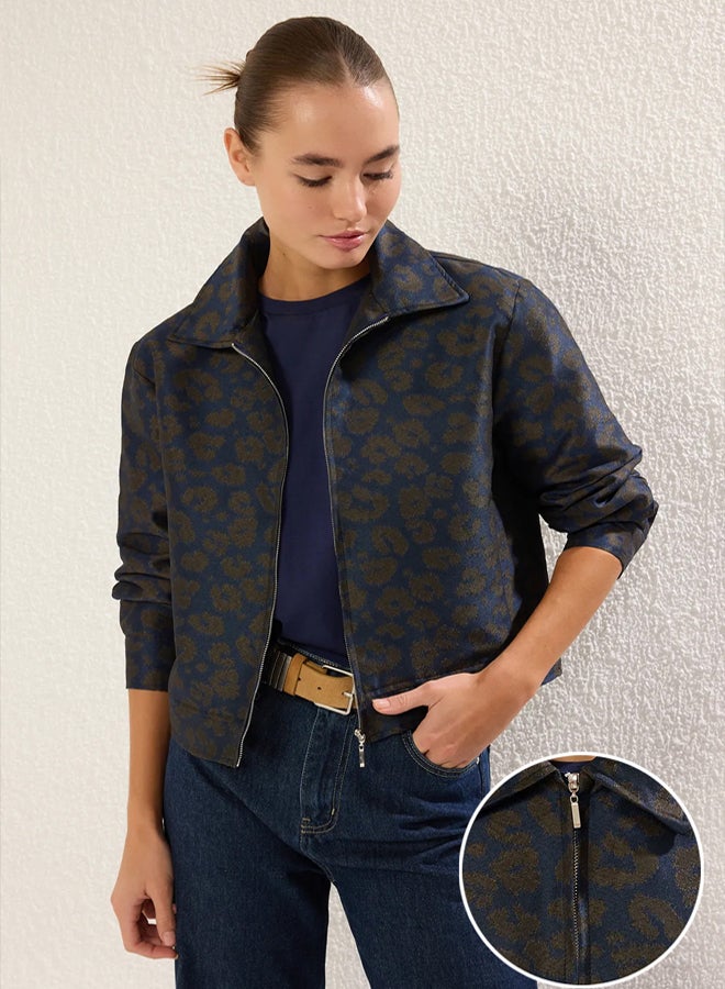 trendyol Multicolored Regular Shirt Jacquard Collar Thin Jacket Coat - Image 1