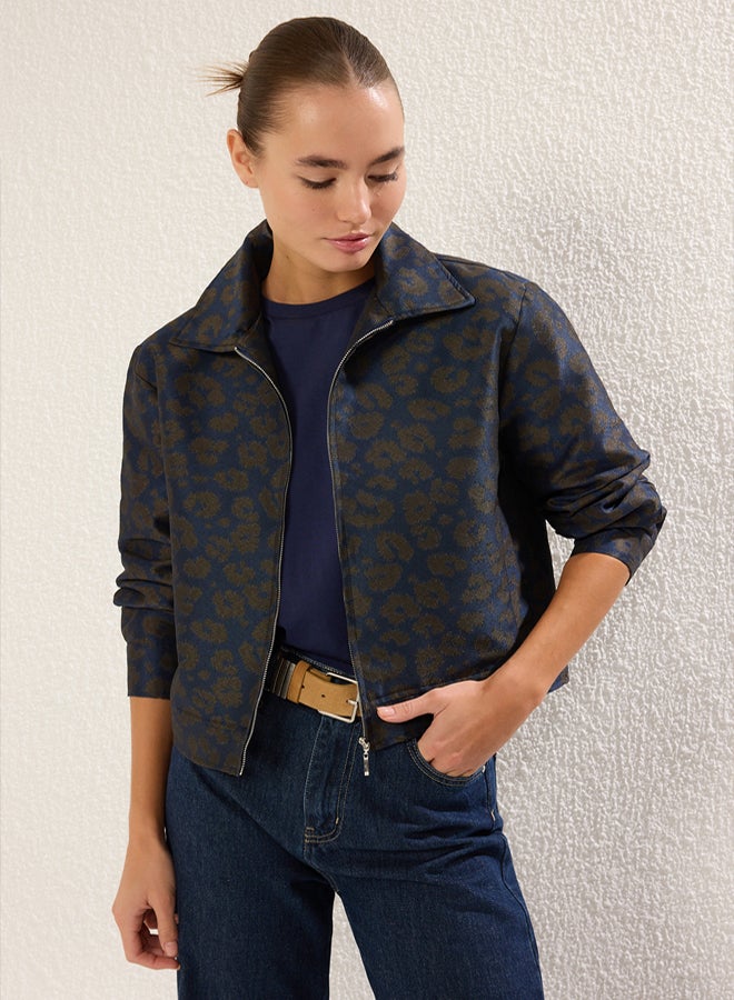 trendyol Multicolored Regular Shirt Jacquard Collar Thin Jacket Coat - Image 2