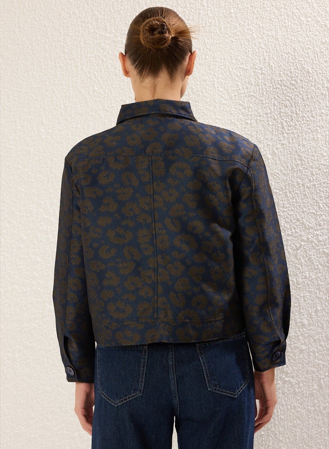 trendyol Multicolored Regular Shirt Jacquard Collar Thin Jacket Coat - Image 5