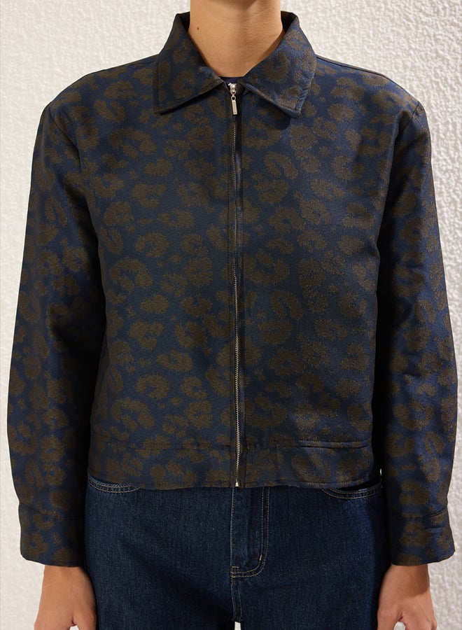 trendyol Multicolored Regular Shirt Jacquard Collar Thin Jacket Coat - Image 4