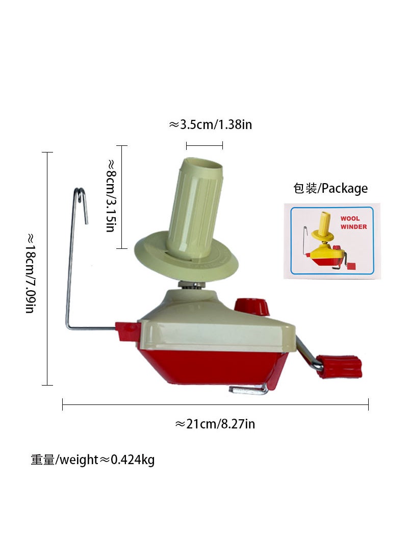 Generic - Wool Winder household winding machine hand-cranked plastic winding machine thread cutter wool winding machine rolling machine Red winding machine (multiples of 50) - Image 1