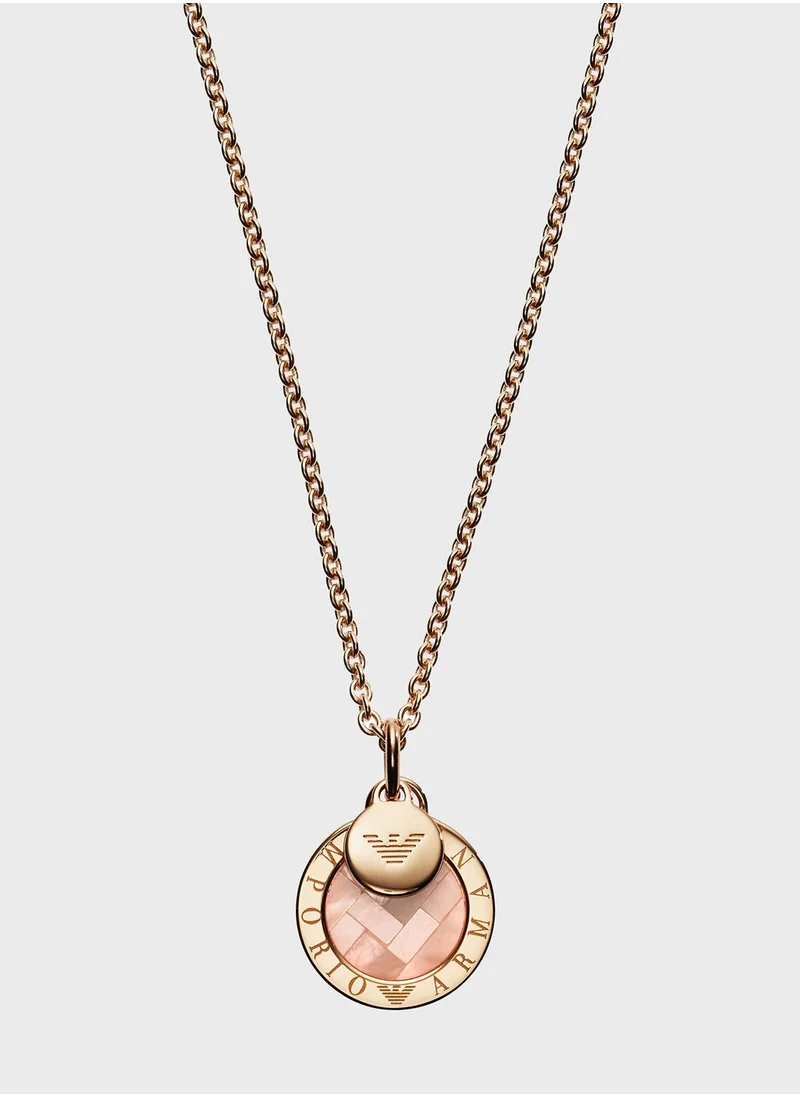 EMPORIO ARMANI Monogram Pendant Necklace