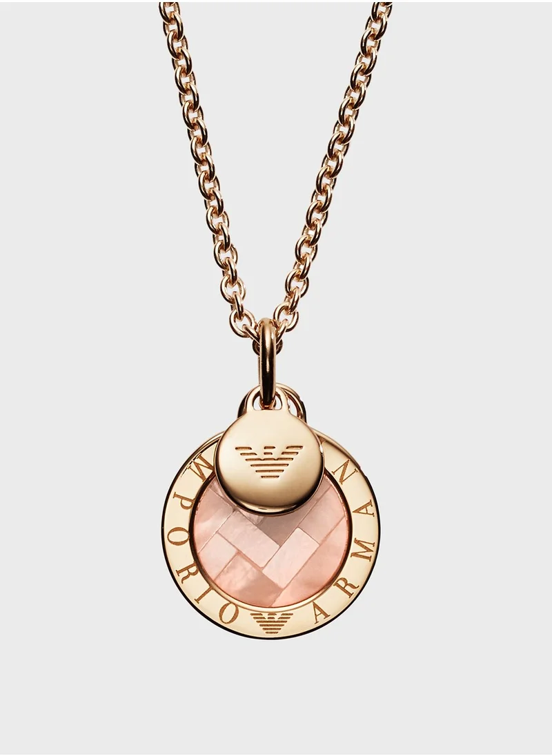 EMPORIO ARMANI Monogram Pendant Necklace