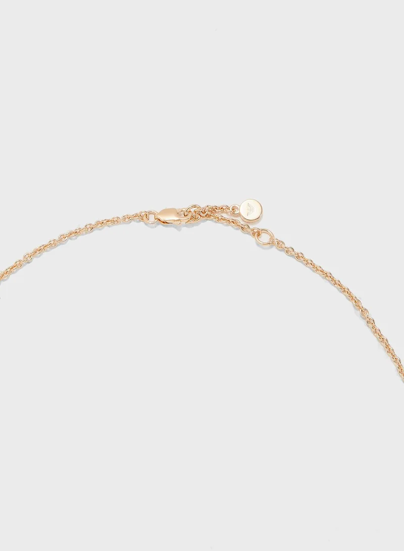 EMPORIO ARMANI Monogram Pendant Necklace