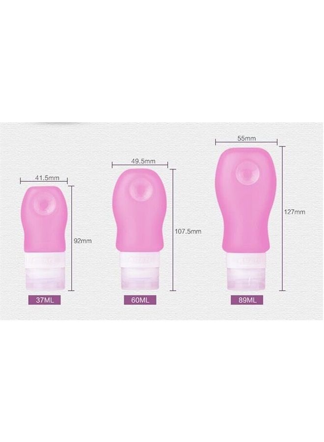 FNSHIP 4 Pack Sucker type Portable Food Grade Squeeze Silicone Liquid Travel Bottles TSA Approved For Shampoo, Conditioner, Lotion, Toiletries, Food condiment(1OZ,White+Blue+Green+Pink) - Image 4
