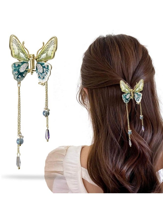 Atipriya Butterfly Claw clips for Women - 3D Butterfly clutcher Hair Style Accessories - 5.5 inch Tassle Butterfly Hair accessories for Women - Image 1