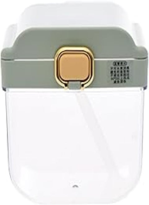 Generic Plastic Modern Water Bottle With Leather Adjustable Strap And Airtight Lid Practical For Travels 600 ML - Mint Green