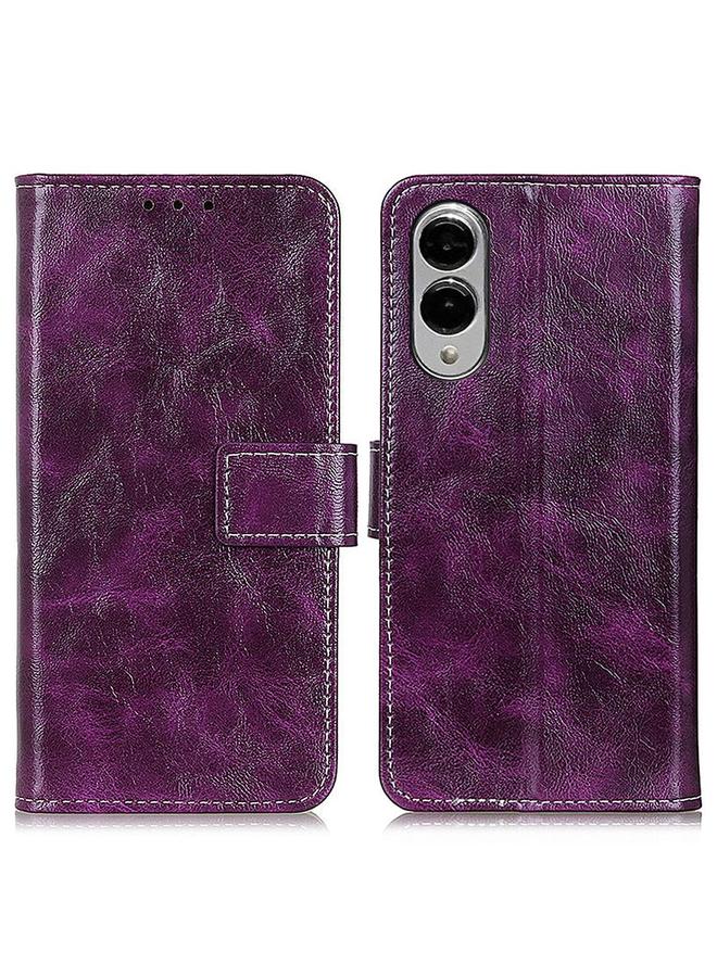 اس-توب جراب لهاتف Samsung Galaxy S25 Edge 5G جراب هاتف جلدي بتصميم حصان مجنون بتصميم كلاسيكي - Image 1