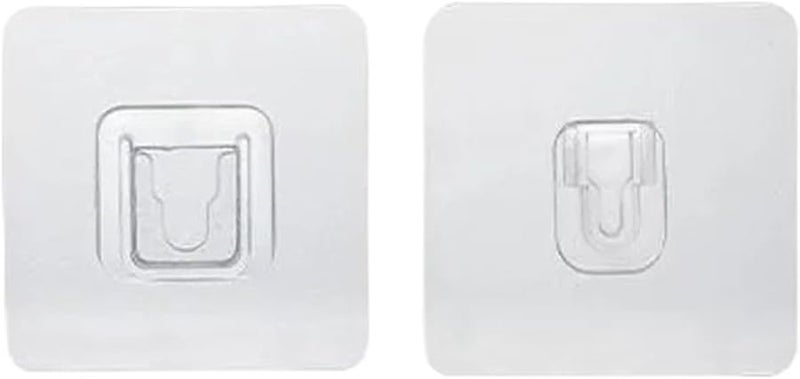 خطافات حائط لاصقة مزدوجة الجوانب 10 أزواج قوية شفافة مع كؤوس شفط لتخزين المطبخ والحمام - Image 1