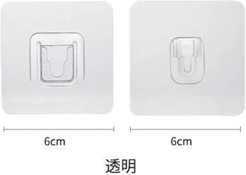 خطافات حائط لاصقة مزدوجة الجوانب 10 أزواج قوية شفافة مع كؤوس شفط لتخزين المطبخ والحمام - Image 4