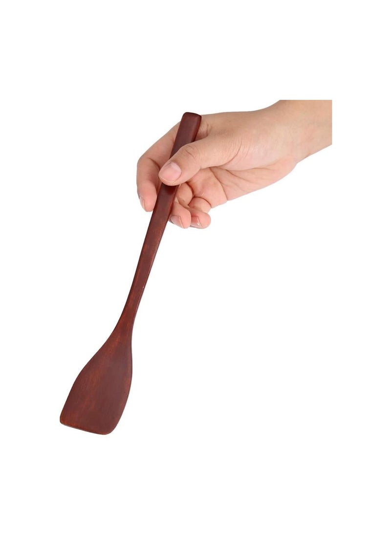 Generic - Mini Wooden Spatula, 9.7 Inch Nonstick Heat Resistant Wooden Turner Frying Spatula Cooking Baking Utensils for Nonstick Cookware Wok(Dark Red) - Image 1