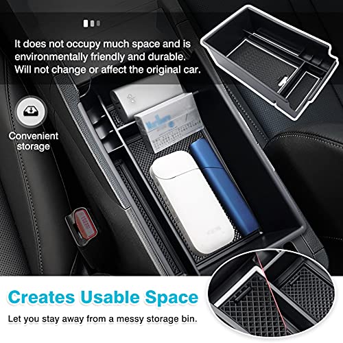 Autorder Center Console Organizer for 2020 2021 2022 2023 Hyundai Sonata Accessories Armrest Storage Box Secondary Insert Tray with 2 Color Mats - Image 4
