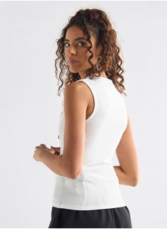 FAV Ribbed Sleeveless Top with Crew Neck  - Image 3