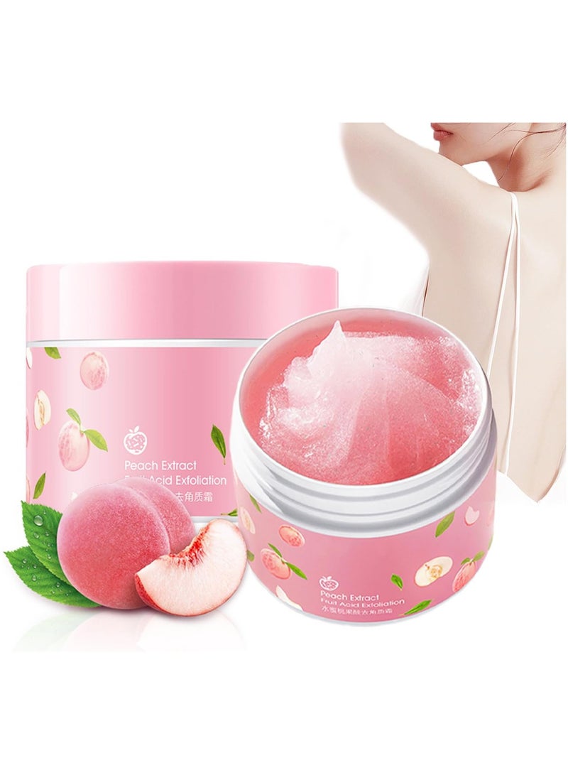 BIOAQUA Honey Peach Exfoliating Cream Facial Scrub Exfoliant Body Scrub Moisturizing Nourishing Exfoliator Skin Care Exfoliants - Image 2