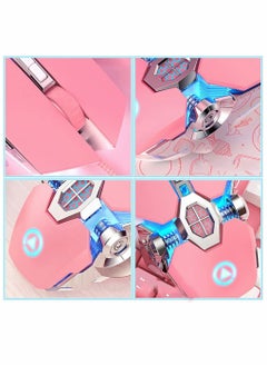 Gaming Mouse Wired Computer Mouse Mechanical Pink Optical USB Mouse 7 Buttons, 4 Levels Adjustable DPI Up to 3200, RGB Backlit, Sound Click PC Mouse Fit for Girls Gamer - pzsku/Z28E46563216F2D291332Z/45/_/1716901634/f3af4796-3ed5-453a-9299-8ff2d997743a