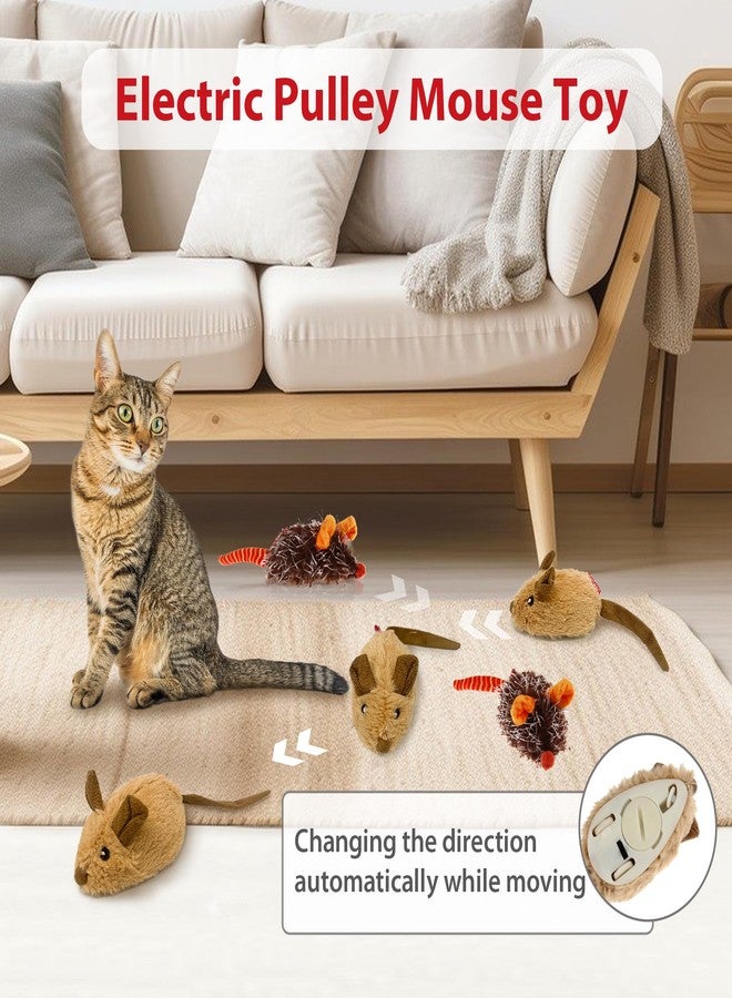PETGEEK Gigwi Interactive Cat Toys for Indoor Cats, Automatic Electronic Moving Mouse Cat Toy with Realistic Squeaky, Kitten Toys for Hunting Play Exercise (Set) - Image 2
