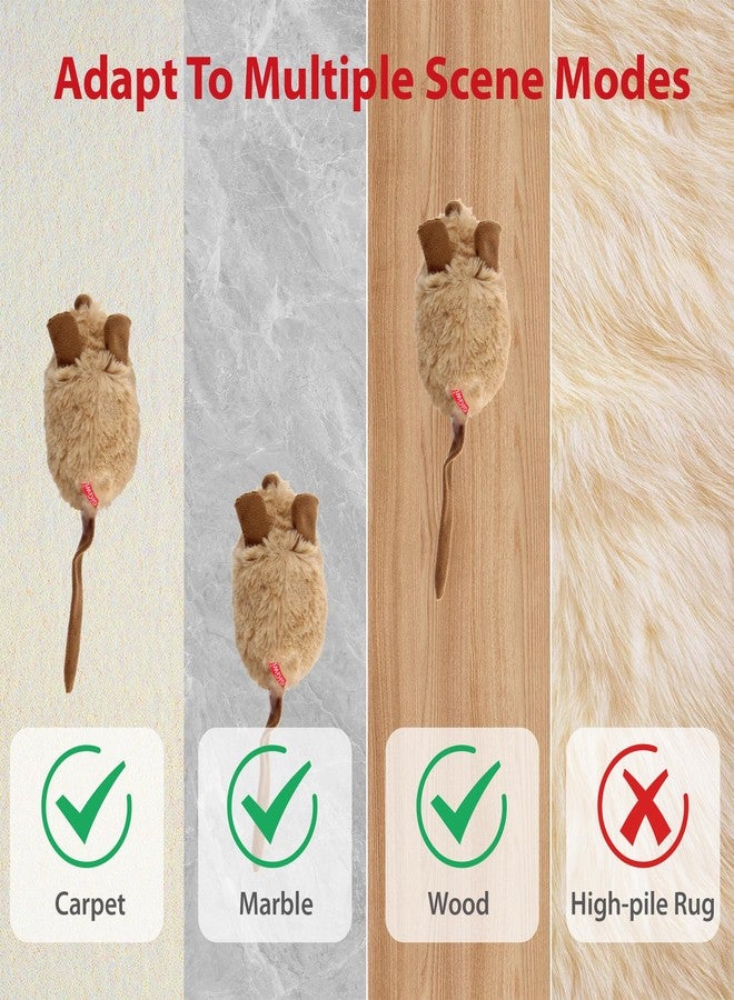 PETGEEK Gigwi Interactive Cat Toys for Indoor Cats, Automatic Electronic Moving Mouse Cat Toy with Realistic Squeaky, Kitten Toys for Hunting Play Exercise (Set) - Image 5