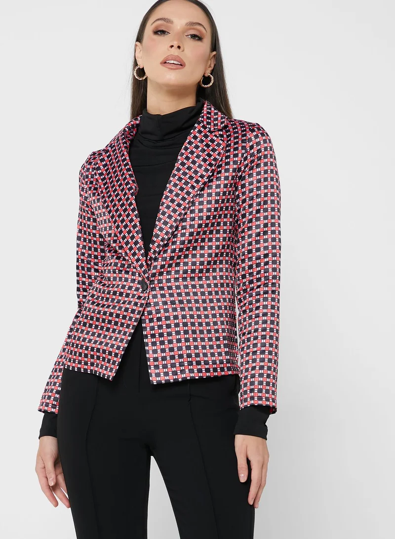 ELLA Checkered Blazer