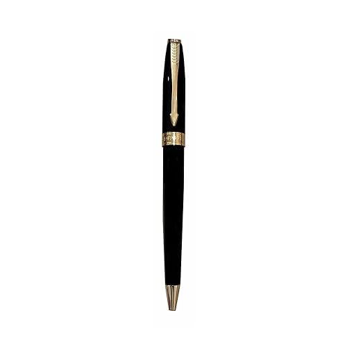 Parker Fusion Laque Black Gold Trim Ballpoint Pen, Luxurious and Professional, Perfect for Office, College, and Personal Use, Smooth Writing - Image 2
