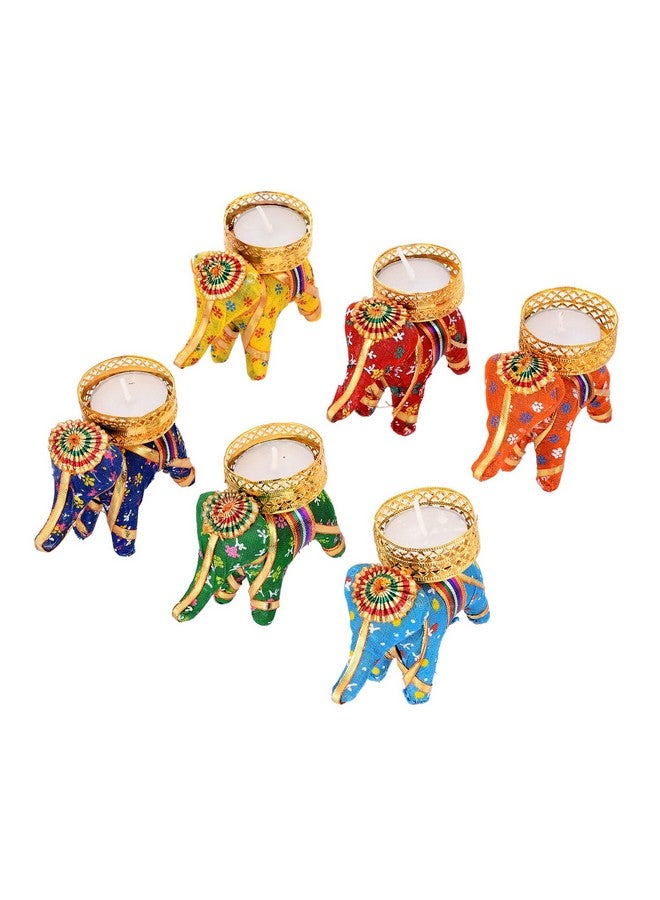 Pride Store Handcrafted Elephant Tealight Candle Multicolor Candles for Home Decoration Diwali Laxmi Poojan Elephant Tea Light Candle Holder Birthday Decor Diwali Decoration tealight Candles (Pack of 12) - Image 5